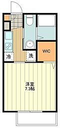 エトワール国立 1Kの間取図画像