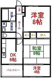 コトブキマンション 3DKの間取図画像