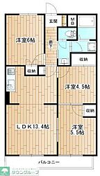 ドエルパーク1 4DKの間取図画像