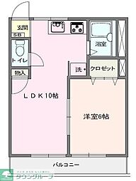 メゾンいしかわ 1LDKの間取図画像