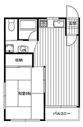 パークヒルズ美堀 1LDKの間取図画像