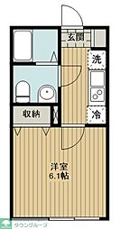飯能市大字川寺アパート 1Kの間取図画像