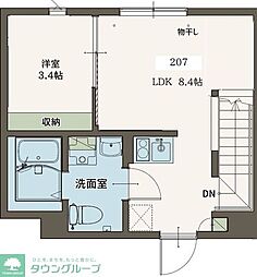 Agrande Nishi-Kokubunji 1LDKの間取図画像