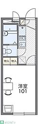 レオパレスECHO2003 1Kの間取図画像