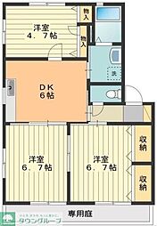 ミラコスタC 3DKの間取図画像