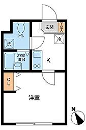 パラッツォ・ボニータ 1階1Kの間取り