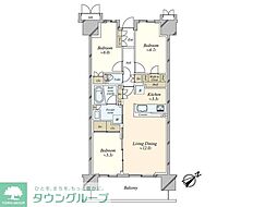 レジデントプレイス西葛西 3LDKの間取図画像