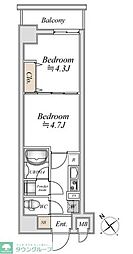 LianaArtPark 2Kの間取図画像