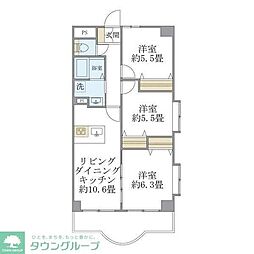 西船橋スクエアガーデン 3LDKの間取図画像