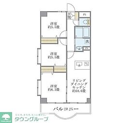 西船橋スクエアガーデン 3LDKの間取図画像