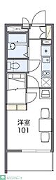 レオパレスYUSHIN 1Kの間取図画像