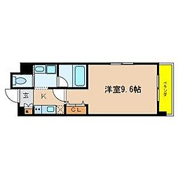 サプール津田沼 1Kの間取図画像