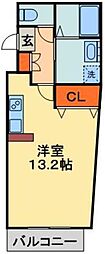 金太郎ヒルズ5 ワンルームの間取図画像