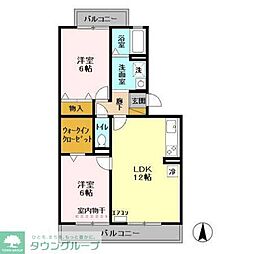 ルノワール瑞穂3番館 2LDKの間取図画像