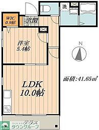 ウエストラウンジ松島 1LDKの間取図画像