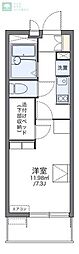 レオパレスエルムトゥプ 1Kの間取図画像