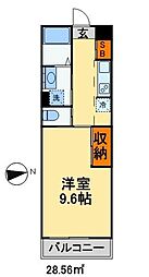 リブリ・Cross-T.K. 1Kの間取図画像
