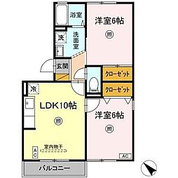 マースピア 2LDKの間取図画像