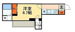 パルテノンF 1Kの間取図画像