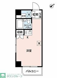 シティークレスト船橋 ワンルームの間取図画像