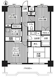 関寅ビル第二 3LDKの間取図画像