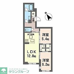 ティエンポ フェリズ I 2LDKの間取図画像