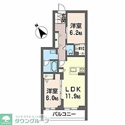 ティエンポ フェリズ I 2LDKの間取図画像