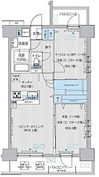 ウィステミラ西船橋 1SLDKの間取図画像