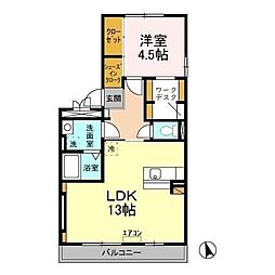 グランピア春日 1LDKの間取図画像
