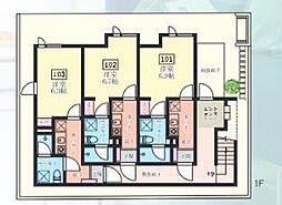 Lignum葛西 1Kの間取図画像