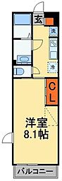 リブリ・Bloom 1Kの間取図画像