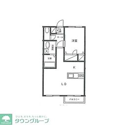 パインクレスト7 1LDKの間取図画像