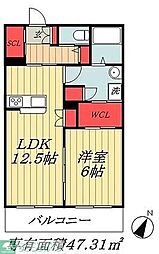 エクセレントティアラ 1LDKの間取図画像