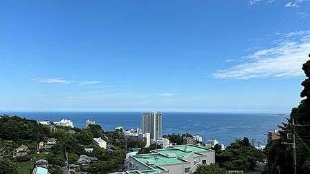 【眺望】真正面の眺望です。天気が良いと房総半島まで眺めます。