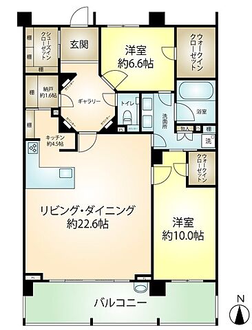 間取り アデニウム真鶴 5階/-