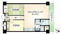フジタ第二熱海マンション 2LDKの間取図画像
