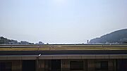 お部屋からの眺望です。海上花火大会一望です。