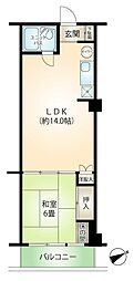 マンション南熱海 1LDKの間取図画像