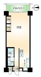 熱海クリフサイド ワンルームの間取図画像