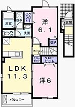 パレドール大浜2  ｜ 兵庫県相生市那波大浜町（賃貸アパート2LDK・2階・57.07㎡） その2