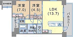 ワコーレザ・神戸トアロード  ｜ 兵庫県神戸市中央区中山手通３丁目（賃貸マンション2LDK・9階・56.17㎡） その2