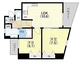 マノワール・ラ山本通 201 ｜ 兵庫県神戸市中央区山本通４丁目2番13号（賃貸マンション2LDK・2階・53.85㎡） その2