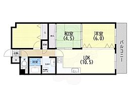 ライオンズマンション長田ヒルズB棟 3LDKの間取図画像