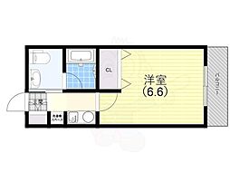 ハイム天神 1Kの間取図画像