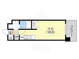 アプリーレ神戸元町 ワンルームの間取図画像
