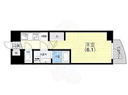 セレニテ三宮リアン 1Kの間取図画像
