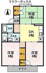 セジュール東落合 3DKの間取図画像