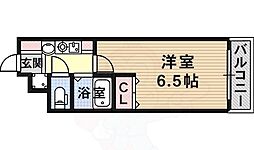 エステムコート三宮山手2ソアーレ 1Kの間取図画像