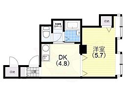 イースト西代 1DKの間取図画像