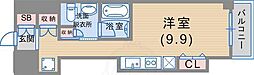 レジディア神戸磯上 ワンルームの間取図画像